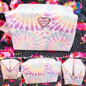 Betsey Johnson tie dye cosmetic bag loaf